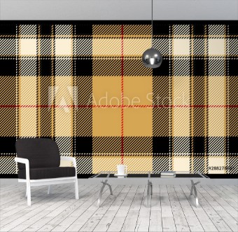 Picture of Seamless tartan or plaid texture with threads